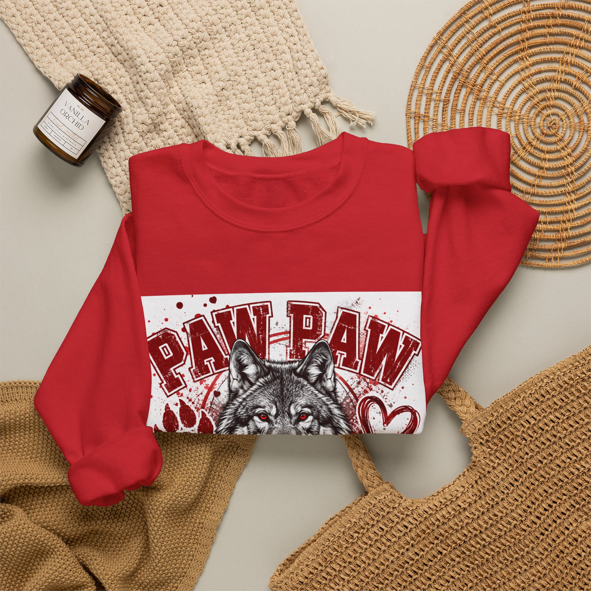 Red Wolves 'Paw Paw' Senior Crewneck Sweatshirt