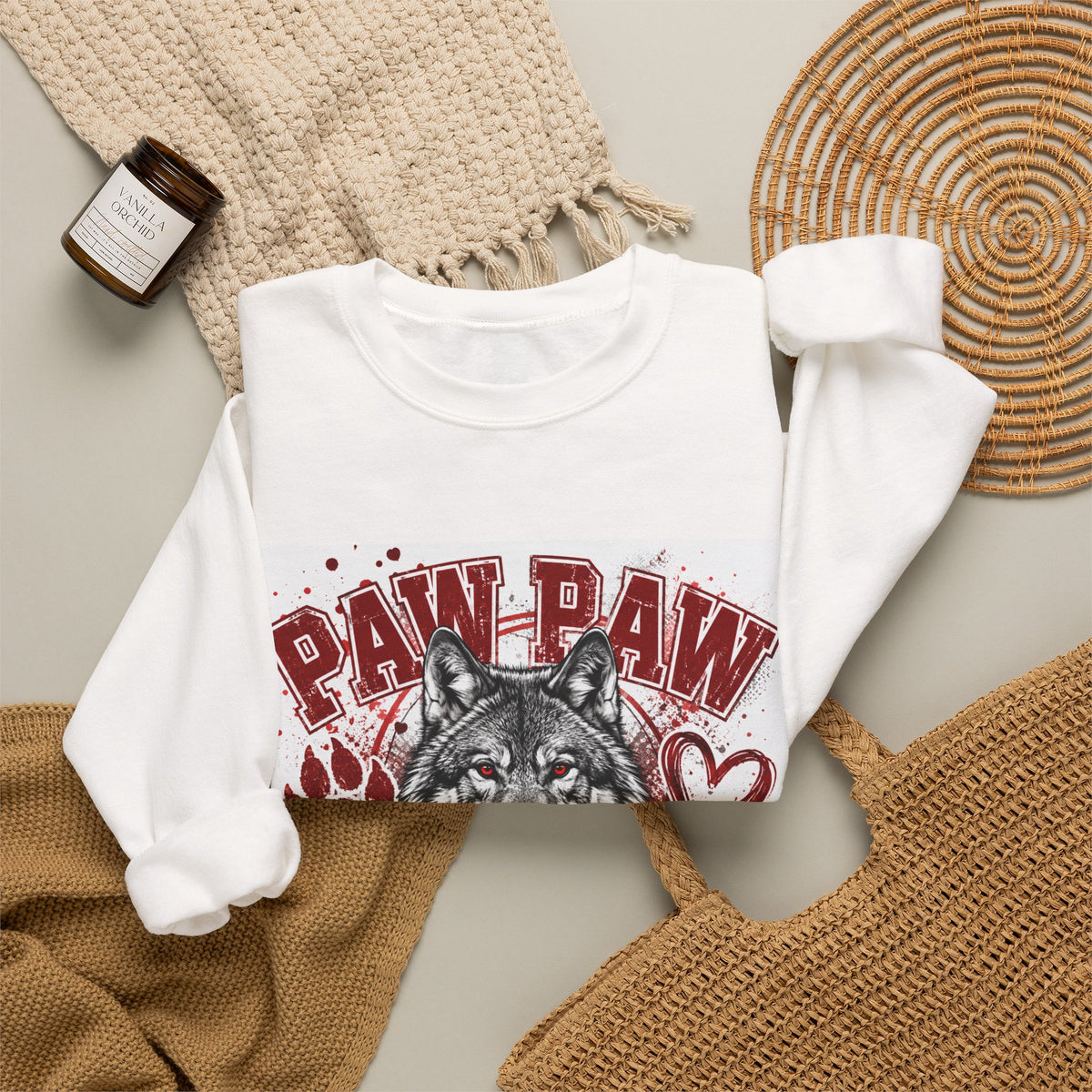 Red Wolves 'Paw Paw' Senior Crewneck Sweatshirt