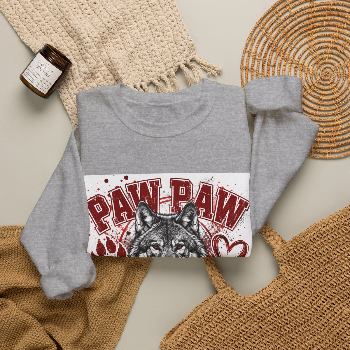 Red Wolves 'Paw Paw' Senior Crewneck Sweatshirt